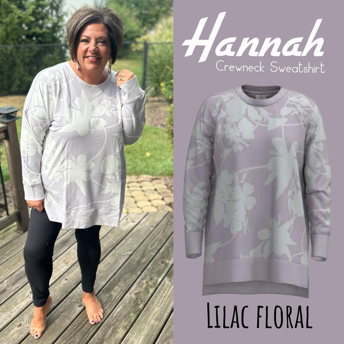 Hannah - Lavender/Grey Floral