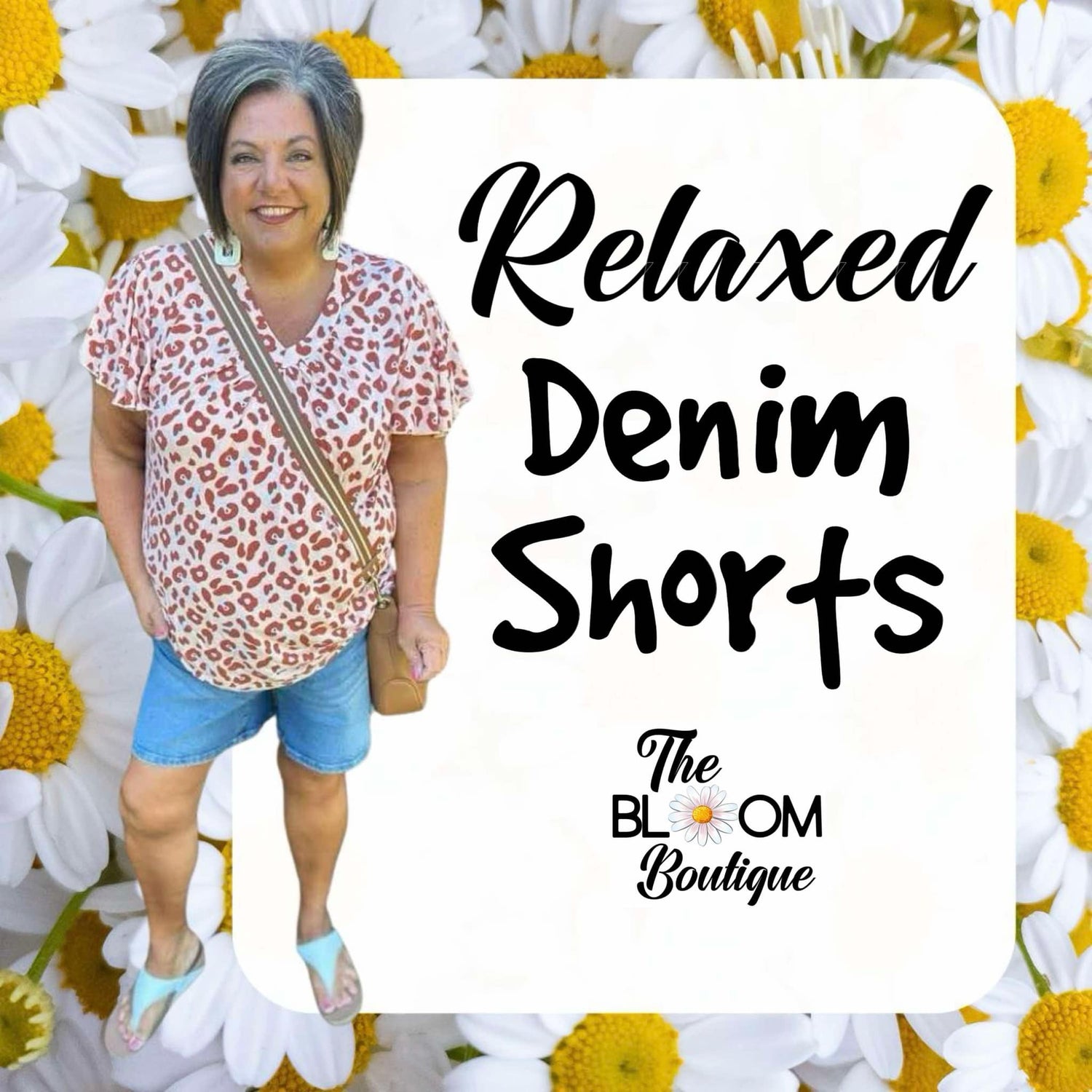 Relaxed denim shorts