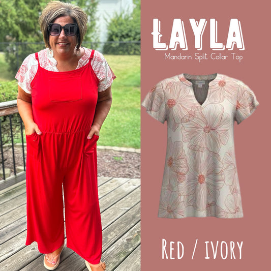 Layla -red floral
