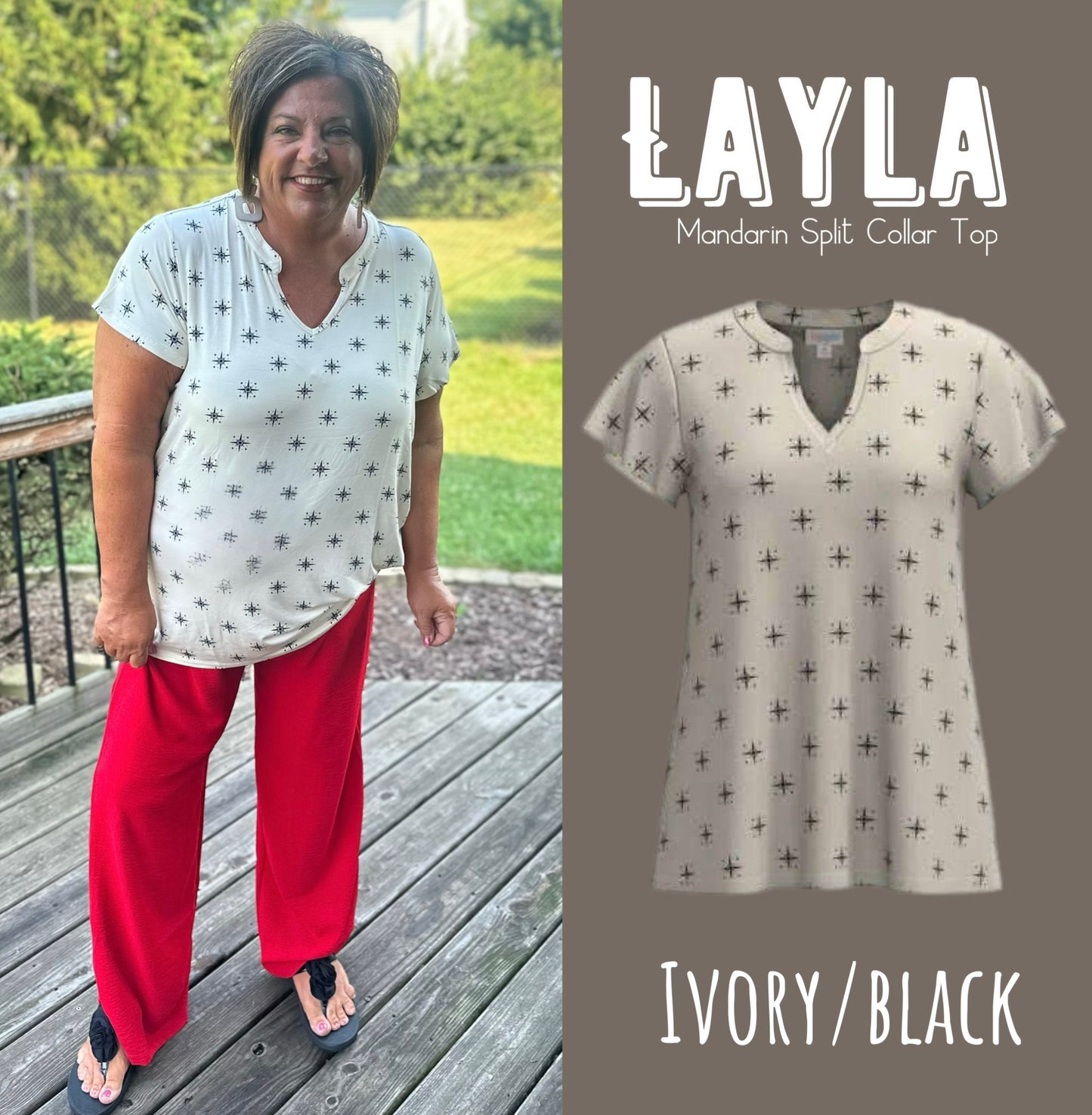 Layla - ivory w/boho suns